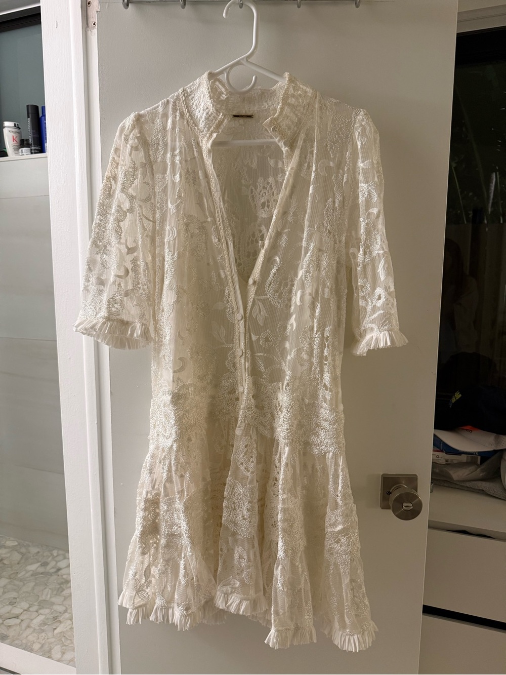 Alexis Ivory Lace Mini Dress